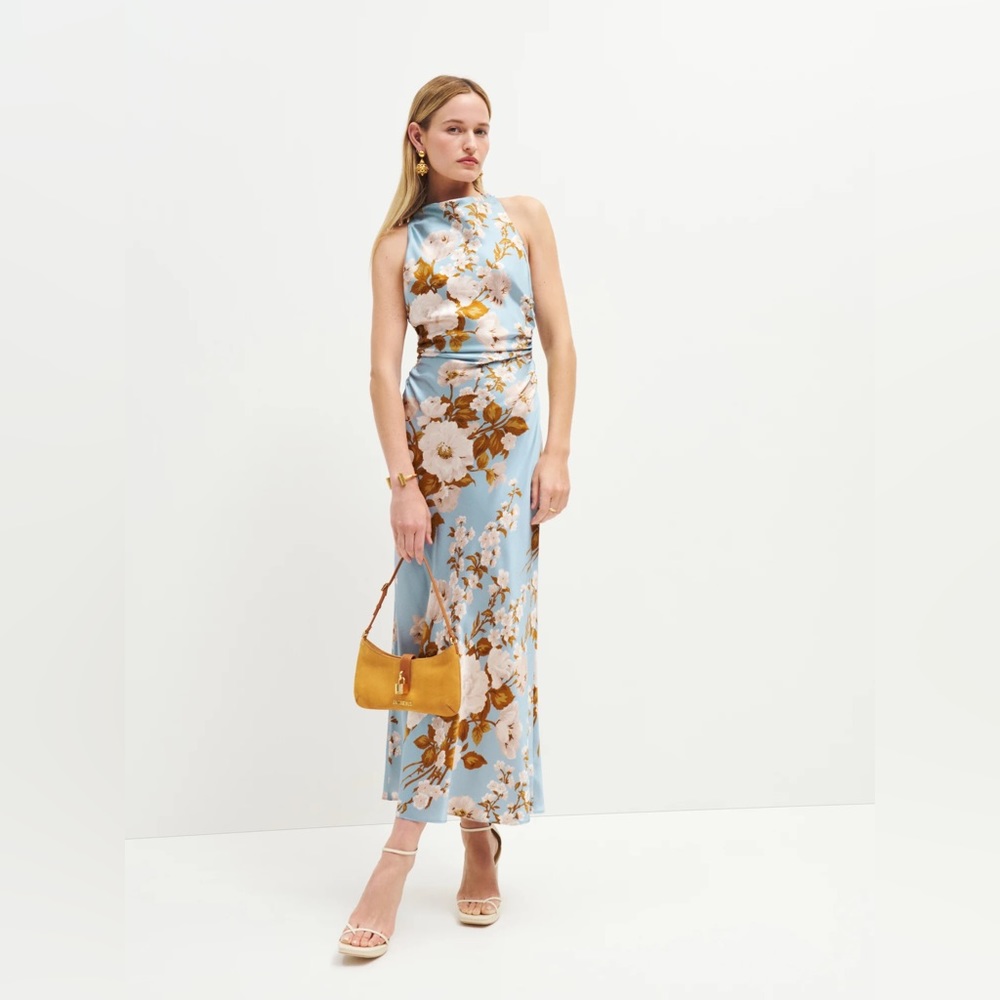 Reformation Casette Silk Dress